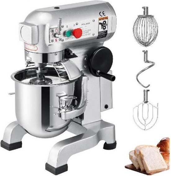 Happyment Kneedmachine - Deegmachine - Deegmixer - Deeg Kneder - Keukenmachine - 450W - 10L van Merkloos