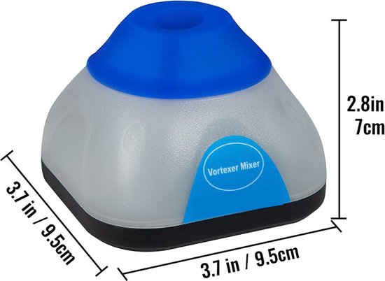 Happyment Vortex Mixer - Laboratorium Mixer - Nagellak Schudder - Vortex Shaker - 3000RPM - Incl. Reageerbuisje - Blauw van Happyment