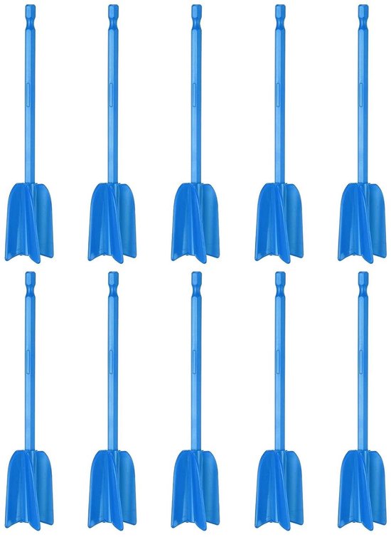Hars Mixer Peddels - Roerstaafjes Epoxy - Materialen Mengen - Spiraalvormig Ontwerp - 10 stuks - Blauw