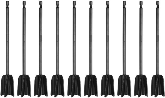 Hars Mixer Peddels - Roerstaafjes Set - Materiaal Mengen - Spiraalvormig Ontwerp - 10 Stuks 22cm - Zwart