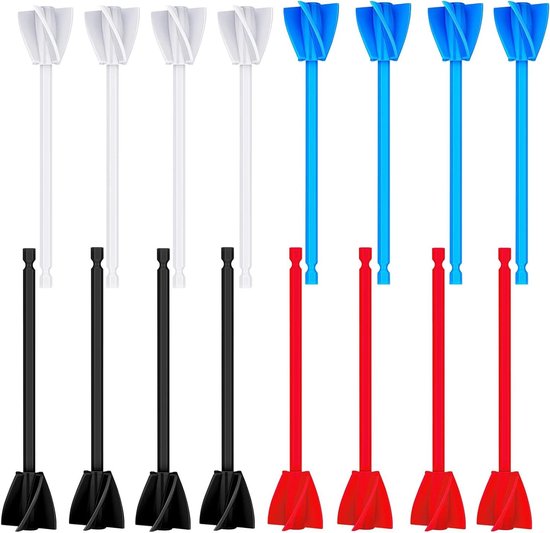 Hars Mixer Peddels - Verf Roerder Boor - Epoxy Harsen Mengen - Spiraalontwerp - 16 stuks - Rood Blauw Wit Zwart