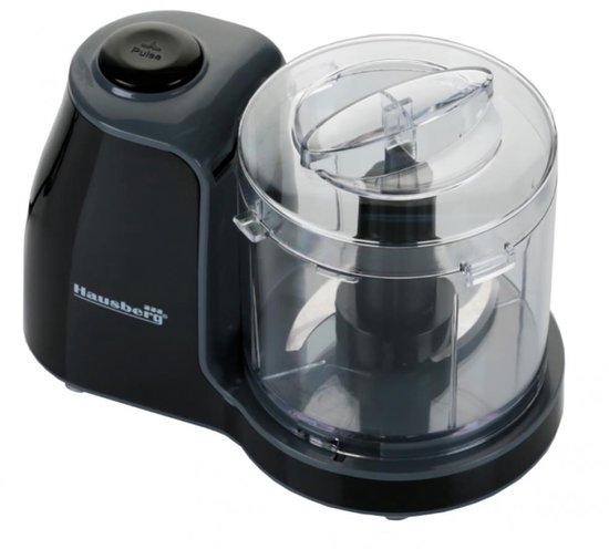 Hausberg HB-4504NG Elektrische Hakmolen 0,5 L | 100 W Mini Food Chopper – Zwart Met RVS-Messen Voor Groenten, Noten & Kruiden