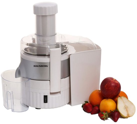 Hausberg HB-7515 Elektrische Sapcentrifuge 800 W | Fruitpers Met 2 Snelheden | 0,8 L Reservoir | Wit van Hausberg