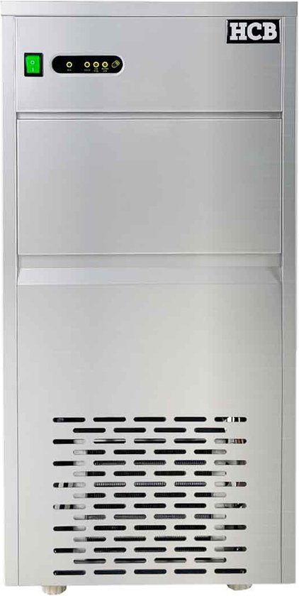 HCB® - Professionele Horeca IJsblokjesmachine - 50 kg p/d - RVS / INOX - 230V - IJsblokjes machine - 40x51.5x83 cm (BxDxH) - 28 kg - 3503 van HCB