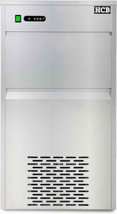HCB® - Professionele Horeca IJsblokjesmachine - 60 kg p/d - RVS / INOX - 230V - IJsblokjes machine - 50x61x94 cm (BxDxH) - 39 kg - 3504 van HCB