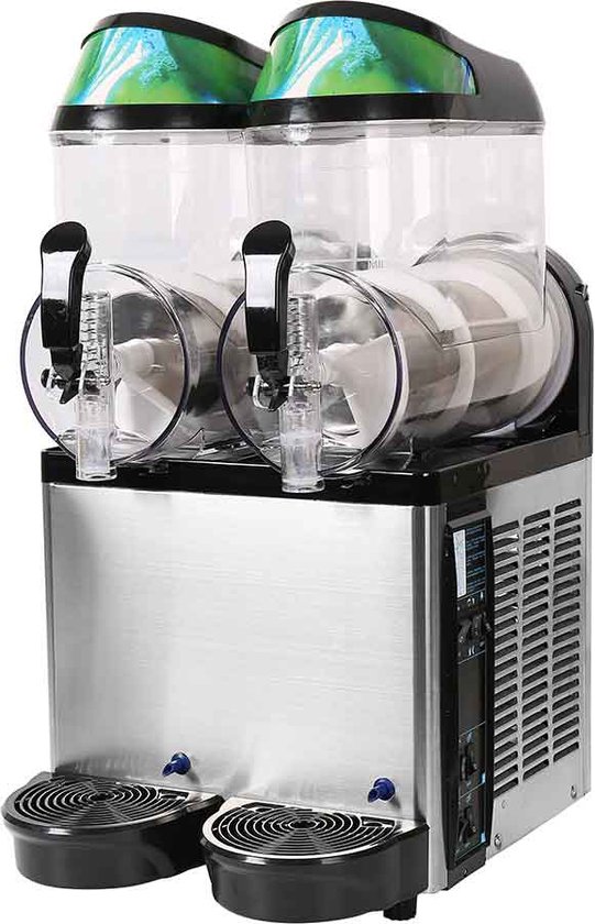HCB® - Professionele Horeca Slushmachine - 2 x 12 liter - 230V - Slush puppy machine - 51x43x77 cm (DxBxH) - 44 kg - 7656 van HCB