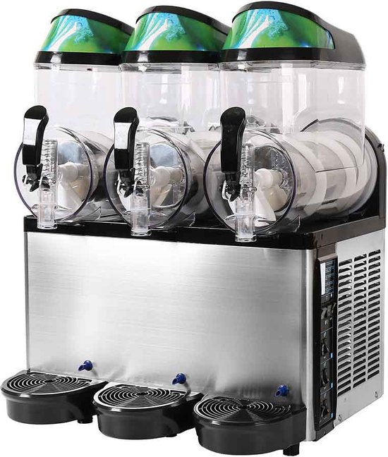 HCB® - Professionele Horeca Slushmachine - 3 x 12 liter - 230V - Slush puppy machine - 61x51x77 cm (BxDxH) - 63 kg - 7657 van HCB