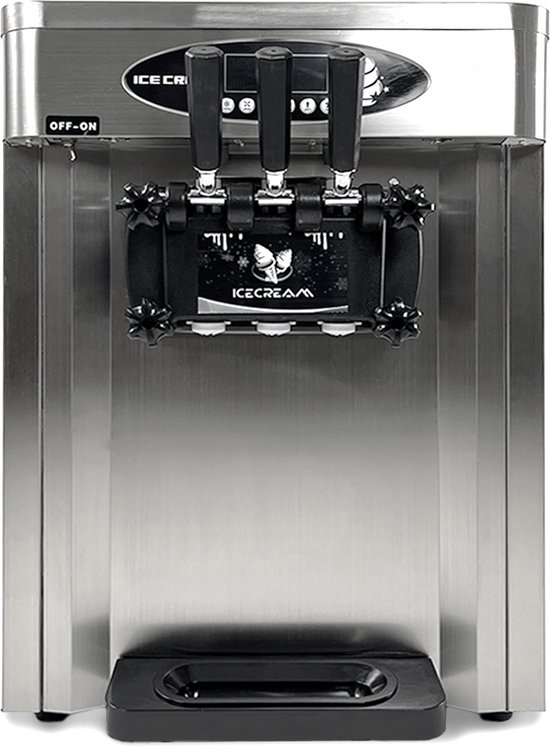 HCB® - Professionele Horeca Softijsmachine - 2 smaken - 230V - RVS / INOX - 76.5x56.5x80 cm (DxBxH) - 65 kg - 7707 van Merkloos