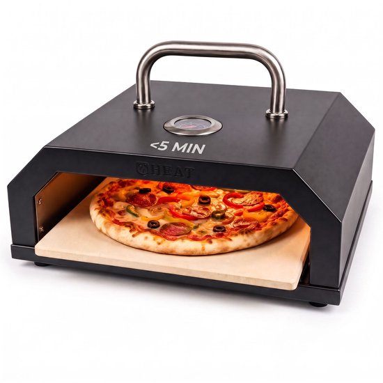 HEAT Eldhus Pizzaoven Box - Inclusief Pizzasteen & Thermometer