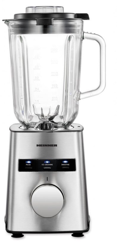 Heinner Avallon 800 Blender – 800 W – Smoothie-functie – Pulsefunctie – 1,5 L Glazen Kan – RVS Messen – Afneembare Kan & Messen – RVS Behuizing – Zilver van Merkloos