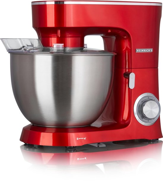 Heinrich's HKM 8078 - keukenmachine - 1400 Watt - XXL - rood. van Heinrich's
