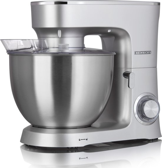 Heinrich´s HKM 8078 - keukenmachine - 1400 Watt - XXL - zilvergrijs. van Heinrich's