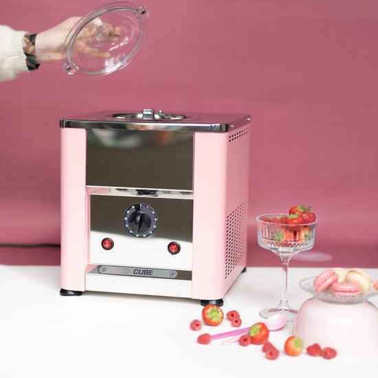 hej hej - CUBE 750 ijsmachine - Zelfvriezend - Macaron Pink van hej hej