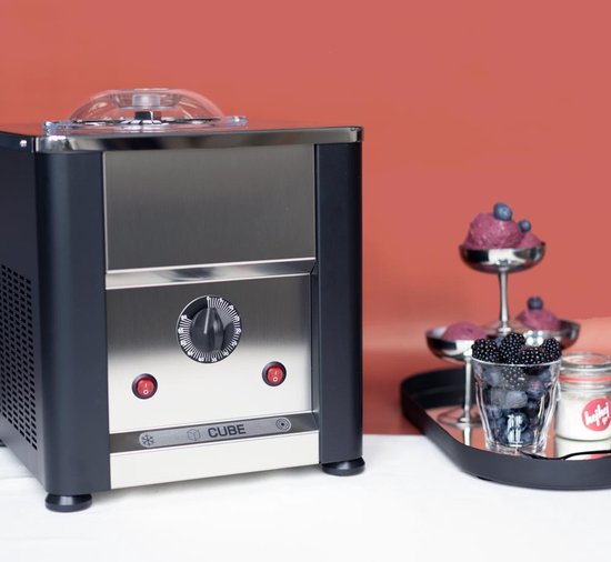 hej hej - CUBE 750 ijsmachine - Zelfvriezend - Matt Black van hej hej