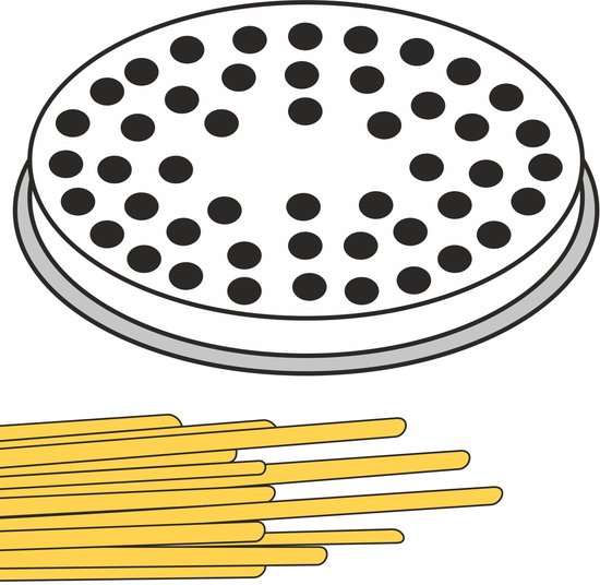 Hendi BIGOLI Serie - Eindstuk voor Pasta - 3 mm - 22 Gaten