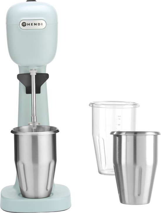 Hendi Milkshake Maker - Blauw - Professionele Milkshake Machine - 0,95 Liter - 230V / 400W - 17x19,6x(H)49cm van Hendi
