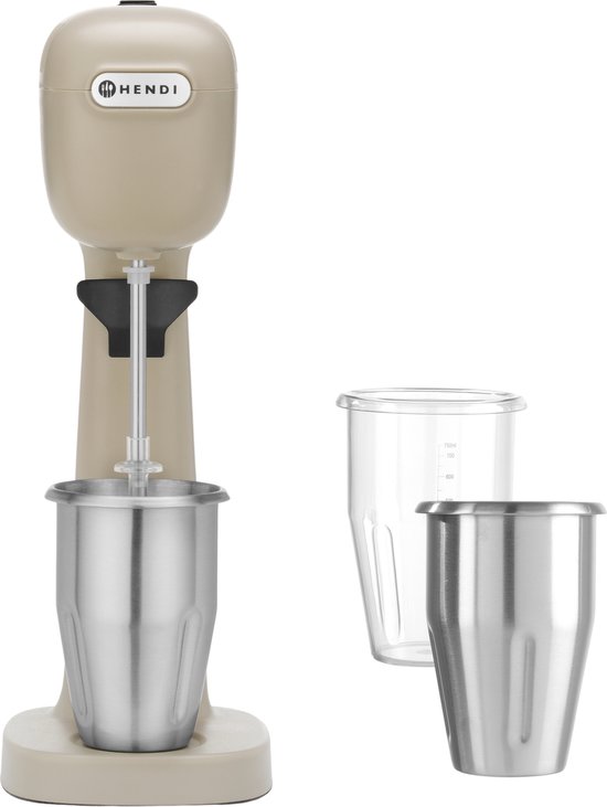 Hendi Milkshake Maker - Taupe - Professionele Milkshake Machine - 0,95 Liter - 230V / 400W - 17x19,6x(H)49cm van HENDI