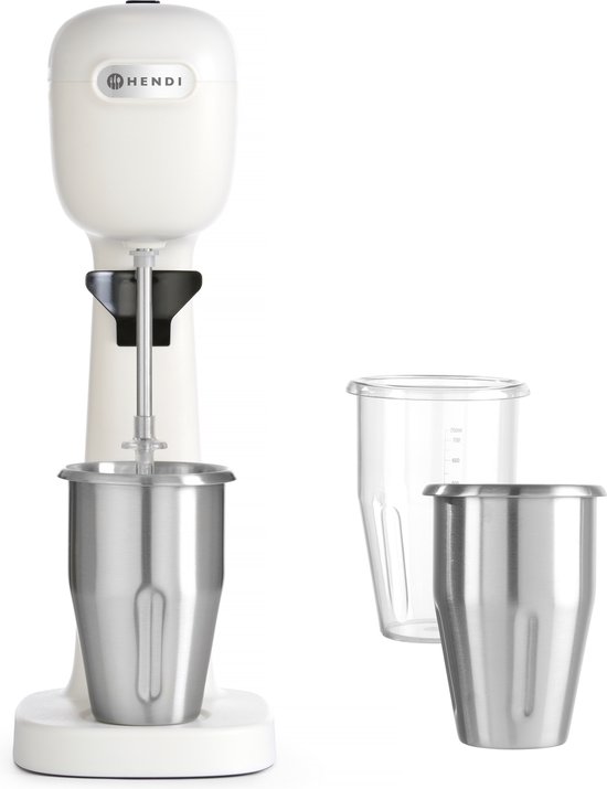Hendi Milkshake Maker - Wit - Professionele Milkshake Machine - 0,95 Liter - 230V / 400W - 17x19,6x(H)49cm van Hendi