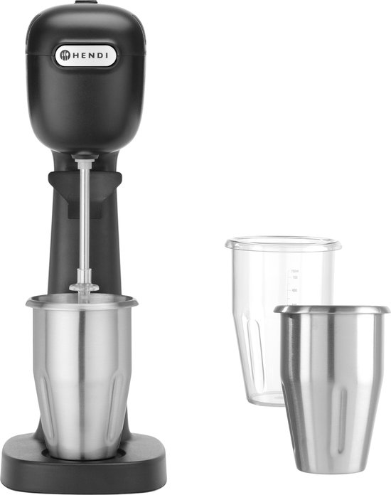 Hendi Milkshake Maker - Zwart - Machine à milkshake professionnelle - 0,95 Litre - 230V / 400W - 0(H) 49cm van Hendi