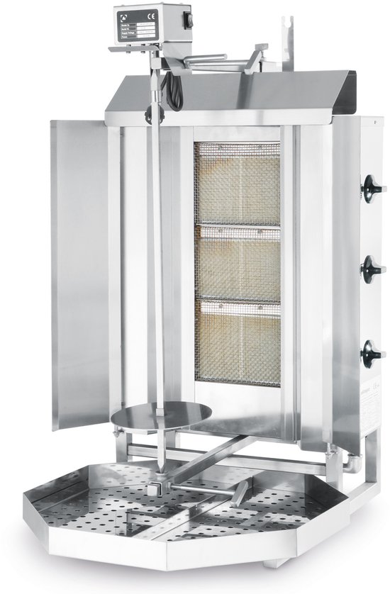 Hendi Profi Line - Gas Kebab Grill - 7200W - RVS - 3 Brander