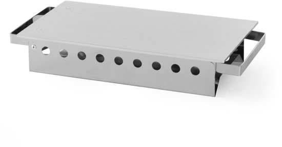 HENDI Schotelwarmer - 2-pits - roestvast staal - krasbestendig - 330x180x65 mm