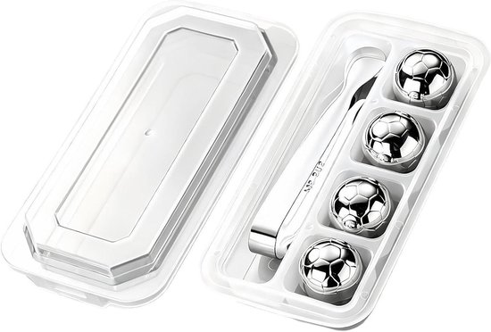 Herbruikbare IJsblokjes - Whiskey Koelstenen Cocktail - Dranken Koelen - Verdunningsvrije Koeling - 4 stuks - Zilver