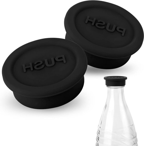 Herbruikbare siliconen dop voor frisdrankflessen - 2 stuks, geschikt voor glazen flessen en Sodastream, ideaal voor water en dranken