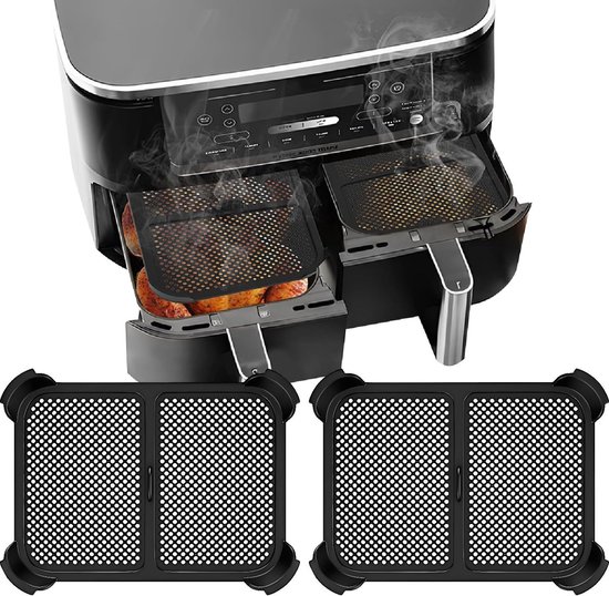 Herbruikbare Siliconen Spatdeksel voor Airfryer - Bescherming tegen Spatten, Keukenaccessoires voor Gezond Koken en Bakken van Merkloos