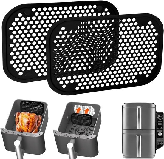 Herbruikbare Siliconen Splash Guards voor Airfryer - Geschikt voor Ninja Double Stack XL SL400EU en SL300EU, Perfecte Accessoires voor Gezond Koken