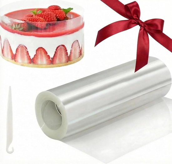 Herbruikbare transparante cakefilm van 20 cm voor het maken van perfecte taarten, mousse en desserts