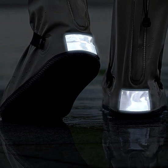 Herbruikbare Waterdichte Schoenhoezen - Opvouwbaar, Niet-Slip, Met Rits en Reflecterend - Voor Outdoor Sporten van Merkloos