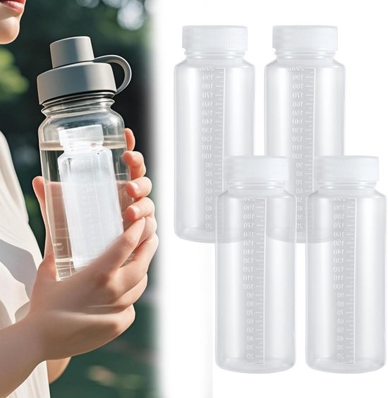 Herbruikbare waterfles ijsblokjes - 4 stuks, vriesbare ijsblokjes mal met deksel voor brede opening, BPA-vrij, ideaal voor koffie, bier en whisky van Merkloos