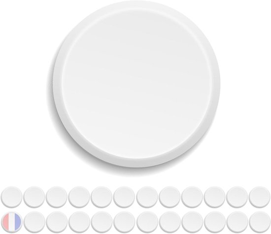 Herbruikbare Yoghurtdeksels - Kunststof Deksel Clip - Yoghurt Bewaren - Vervormt Niet Vaatwasserbestendig - 24 stuks - Wit van Merkloos