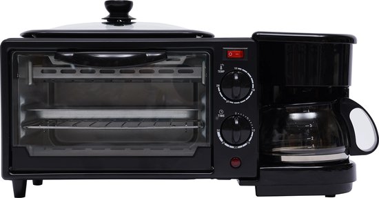 Het 3-in-1 Ontbijtstation - Koffiezetten - Brood Roosteren - Eieren Bakken - Oven - Camping kookstel - Studenten woning - Keukenmachine van Merkloos