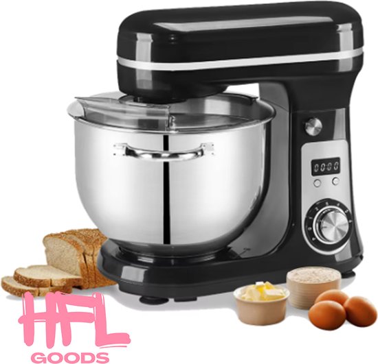 HFL Goods - Keukenmixer - Keukendeeg Kneeder Machine - 6 Liter - Zilver van HFL Goods