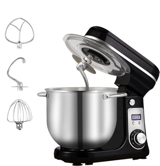 HHHK - Keukenvoedselmixer - Keukenmachine - Mixer met Kom - Mixer - 6L Mengkom - Mixer met Mengkom - 1200W - van Merkloos