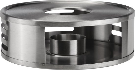 Hi Rechaud warmhoudplaatje 15 cm - RVS - Zilver - Voor Theepotten/pannen - Warmhouder - Warmhouders Rechaudplaat