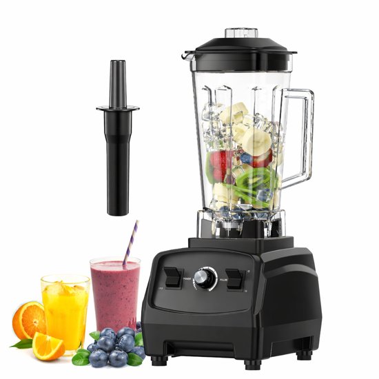 High Power Blender – Keukenblender – Smoothie Blender – IJsblender – Keukenmachine – 2000W Max Vermogen – 2L BPA-vrije Kan – Krachtige Mixer – Fruit Blender – Smoothies – Soepen – IJs Vermalen – Keukenapparaat van Merkloos