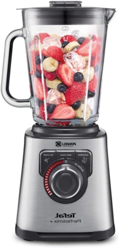 High Speed Blender - Krachtige Mixer - Smoothies Maken - Powelix Technologie - 2L Glazen Kan - Zwart/Zilver