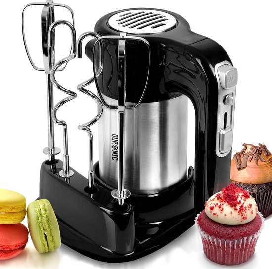 HM3 Handmixer | 300 W | 5 Snelheden | Incl. 2 Kloppers, 2 Deeghaken & Opbergstandaard | Turbo Functie | Bak Heerlijke Cake, Koekjes & Brood | Mix Ingrediënten, Slagroom, Koude Sauzen, Dressing