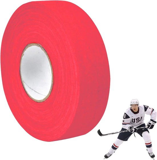 Hockey Tape voor Sticks, Zelfklevende Racket Tape, Antislip Grip Band - 25 m × 25 mm, Wit, Ideaal voor IJs- en Veldhockey van Merkloos