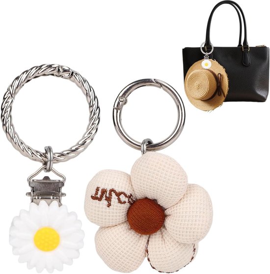 Hoedclips voor Rugzak - 2 Stuks Silicone Daisy Hoedhouder voor Dames, Ideaal voor Reizen en Luggage, Handvrij en Bescherming Tegen Vallen