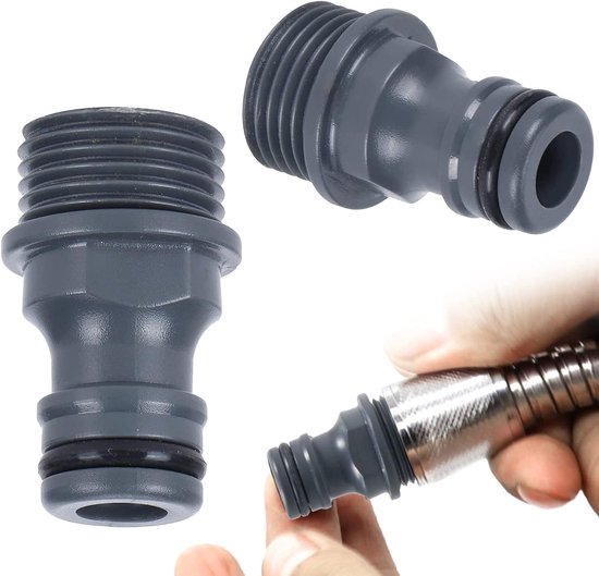 Hoge kwaliteit koppeling voor waterkraan met G1/2 mannelijke schroefdraad, adapter van ABS kunststof, ideaal voor tuin en huishoudelijk gebruik