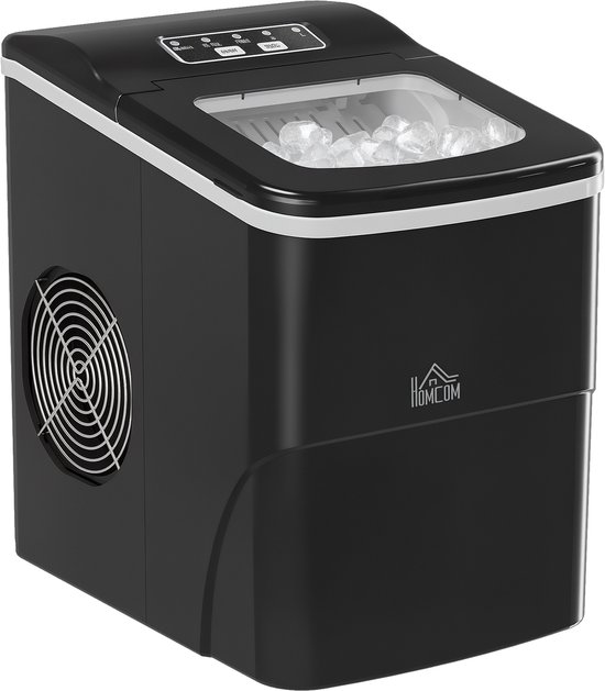 HOMCOM ijsmachine - kunststof - 21,2 x 29,5 x 32,6 cm - zwart van Merkloos
