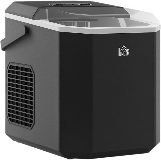 HOMCOM ijsmachine - PP - 22,2 x 29,4 x 29 cm - Zwart van Merkloos