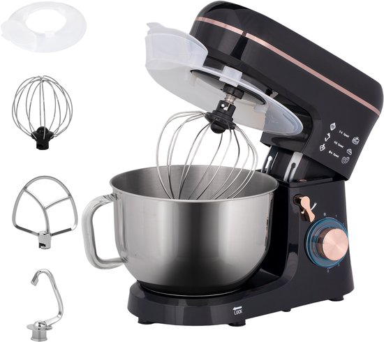 HOMCOM-Küchenmaschine-Edelstahl-41L x 26B x 32H cm-Schwarz