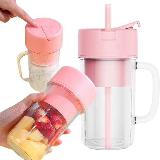 Home & Marker - Blender To Go - Mini Blender - Draagbare Blender - Portable Blender - Draadloze Blender - Groen - 420ML - BLENDZY van BLENDZY