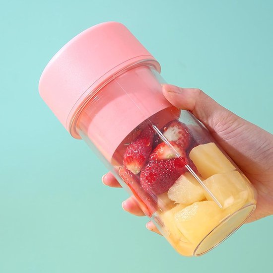 Home & Marker - Blender To Go - Mini Blender - Draagbare Blender - Portable Blender - Draadloze Blender - Roze - 420ML - BLENDZY van BLENDZY