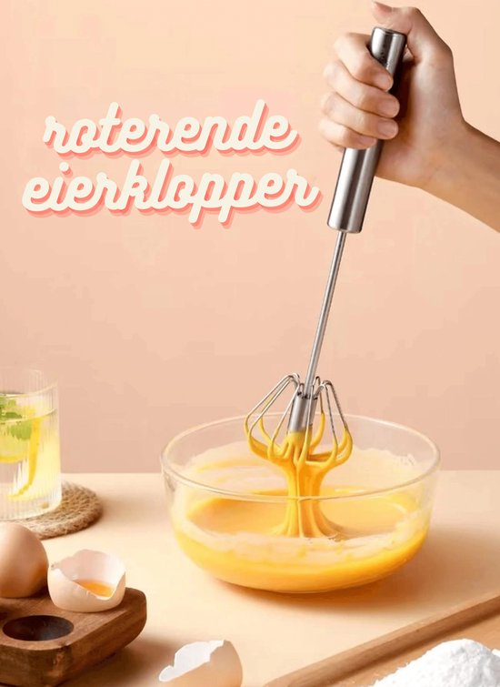 HOME ONLINE® Mixer - Beslagklopper - Slagroomklopper- Roterende garde - semi- automatische roterende eierklopper- Staafmixer - Eierklopper van HOME ONLINE®