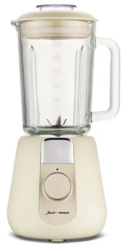 Homend x Jumbo Vintage 4926H - Blender – Crème – 1500 ml – 1000W – Met Ice Crush Functie van Merkloos